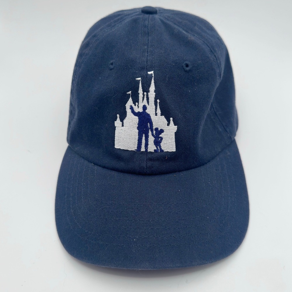 Disney Parks Cinderella Castle Micky & Walt Disney Navy Blue Baseball Cap Hat